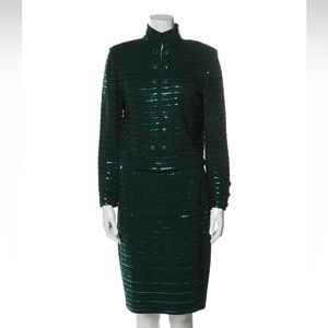 St. John Evening Two-Piece Knit Skirt Suit